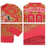 Customized Sunderland Snowflake Matrix Red Sweater Best Selling