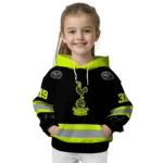 Customized Tottenham Hotspur Safety Motif Black Neon Green Hoodie Best Selling