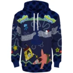 Customized Tottenham Hotspur Spongebob Patrick Star Navy Hoodie Best Selling