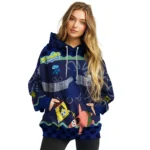 Customized Tottenham Hotspur Spongebob Patrick Star Navy Hoodie Best Selling