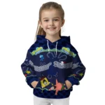Customized Tottenham Hotspur Spongebob Patrick Star Navy Hoodie Best Selling