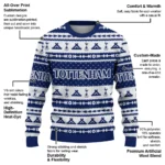 Customized Tottenham Hotspur Tent Stripes Navy White Sweater Best Selling