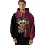 Customized West Ham United Baby Yoda Claret Black Hoodie Best Selling