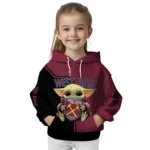 Customized West Ham United Baby Yoda Claret Black Hoodie Best Selling