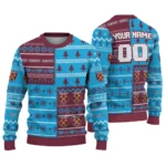 Customized West Ham United Christmastree Bands White Sweater Best Selling