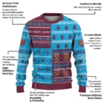 Customized West Ham United Christmastree Bands White Sweater Best Selling