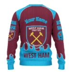 Customized West Ham United Flame Border Claret Sweater Best Selling