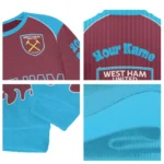 Customized West Ham United Flame Border Claret Sweater Best Selling