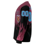 Customized West Ham United Flame Outline Claret Black Sweater Best Selling
