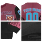 Customized West Ham United Flame Outline Claret Black Sweater Best Selling
