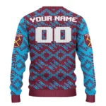 Customized West Ham United Lattice Gridwork Claret Sweater Best Selling