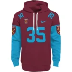 Customized West Ham United Minimal Design Claret Hoodie Best Selling