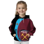 Customized West Ham United Minimalist Design Claret Black Hoodie Best Selling