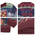 Customized West Ham United Spongebob Designs Blue Sweater Best Selling