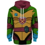 Customized West Ham United Superhero Armor Claret Green Hoodie Best Selling