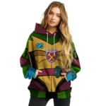 Customized West Ham United Superhero Armor Claret Green Hoodie Best Selling