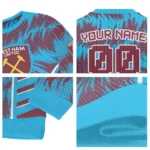 Customized West Ham United Swirl Flow Claret Sweater Best Selling