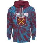 Customized West Ham United Tie Dye Pattern Claret Hoodie Best Selling