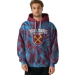 Customized West Ham United Tie Dye Pattern Claret Hoodie Best Selling