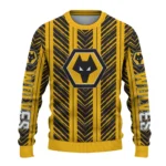 Customized Wolverhampton Wanderers Chevron Rows Old Gold Sweater Best Selling