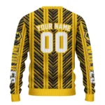 Customized Wolverhampton Wanderers Chevron Rows Old Gold Sweater Best Selling
