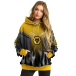 Customized Wolverhampton Wanderers Flame Design Old Gold Hoodie Best Selling