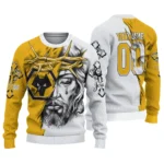 Customized Wolverhampton Wanderers Jesus Tears Old Gold White Sweater Best Selling