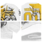 Customized Wolverhampton Wanderers Jesus Tears Old Gold White Sweater Best Selling