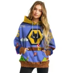 Customized Wolverhampton Wanderers Mario Blue Black Hoodie Best Selling
