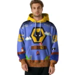 Customized Wolverhampton Wanderers Mario Blue Black Hoodie Best Selling