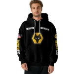Customized Wolverhampton Wanderers Punisher Skull Black Hoodie Best Selling
