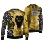 Customized Wolverhampton Wanderers Skull Collage Old Gold Sweater Best Selling