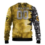 Customized Wolverhampton Wanderers Skull Collage Old Gold Sweater Best Selling