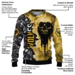 Customized Wolverhampton Wanderers Skull Collage Old Gold Sweater Best Selling