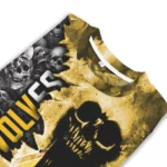 Customized Wolverhampton Wanderers Skull Collage Old Gold Sweater Best Selling