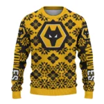 Customized Wolverhampton Wanderers Snowflake Matrix Old Gold Sweater Best Selling
