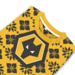 Customized Wolverhampton Wanderers Snowflake Matrix Old Gold Sweater Best Selling