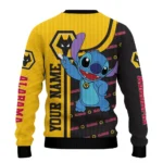 Customized Wolverhampton Wanderers Stitch Art Prints Old Gold Sweater Best Selling