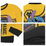Customized Wolverhampton Wanderers Stitch Art Prints Old Gold Sweater Best Selling