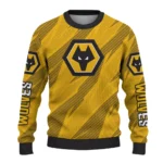 Customized Wolverhampton Wanderers Stripe Motion Old Gold Sweater Best Selling