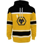 Customized Wolverhampton Wanderers Striped Pattern Old Gold Hoodie Best Selling