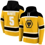 Customized Wolverhampton Wanderers Striped Pattern Old Gold Hoodie Best Selling