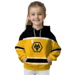 Customized Wolverhampton Wanderers Striped Pattern Old Gold Hoodie Best Selling