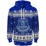Everton Christmas Trees Royal Blue Hoodie Best Selling