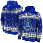 Everton Christmas Trees Royal Blue Hoodie Best Selling