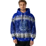 Everton Christmas Trees Royal Blue Hoodie Best Selling