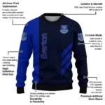 Everton Circles Mesh Royal Blue Black Sweater Best Selling