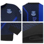 Everton Circles Mesh Royal Blue Black Sweater Best Selling