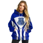 Everton Concentric Lines Royal Blue Hoodie Best Selling