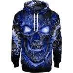 Everton Demonic Skull Royal Blue Black Hoodie Best Selling